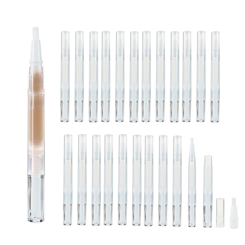 203050100PcsEmptyNailOilPolishTwistPenTubes3mlClearLip