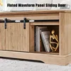 A 46 "recessed lift top coffee table with sliding doors, with adjustable storage racks and hidden compartments 4