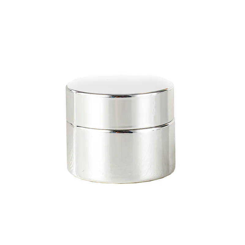 5g-50g Empty Silver Glass Cosmetic Jar Eye Shadow Face Cream Bottles Portable Travel Face Cream Cosmetic Container Accessories