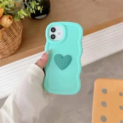 Soft Silicone Candy Heart Phone Case Cover for Moto Edge40Neo 5G (Blue X)
