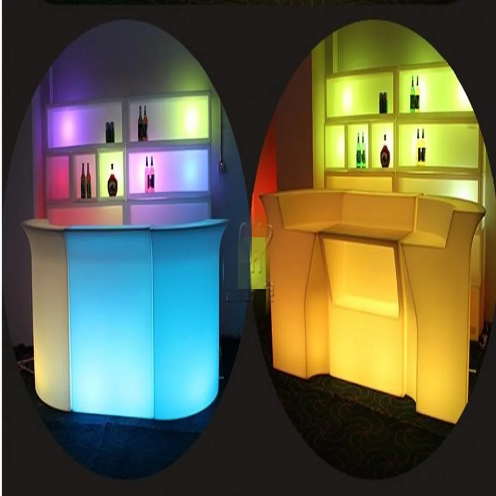 New Rechargeable Wine Cabinet Lighting Bar Counter Waterproof Bar Disco Ktv Waiter Cocktail Tables Nightclub Furniture