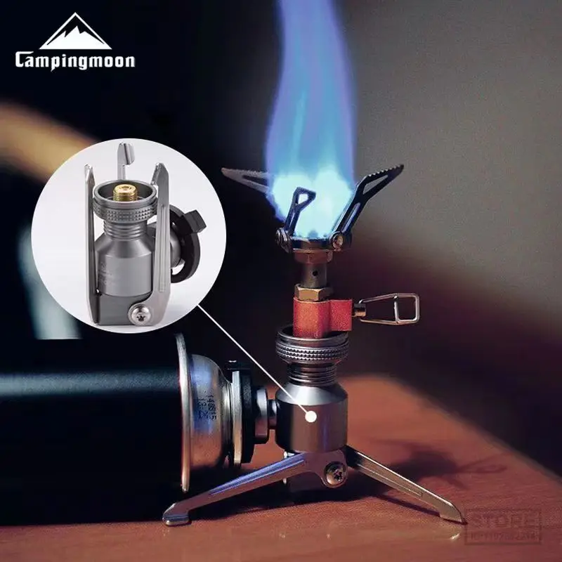 캠핑 스토브 삼각대 부탄 가스 어댑터, 야외 휴대용 초경량 스테인레스 스틸 소재, 자연 하이킹 피크닉 용품 