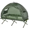 Elevated Tent with Sleeping Bag, Folding Camping Cots for Adults, Thick Air Mattress Pad, Portable Single Cot Camping Bed 6