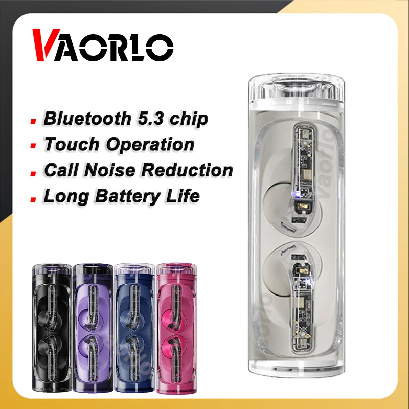  New Transparent Wireless Bluetooth Headphones TWS In-Ear Touch Sports Earbuds with Mic HIFI Stereo Headset PK Nothing Ear (stick 