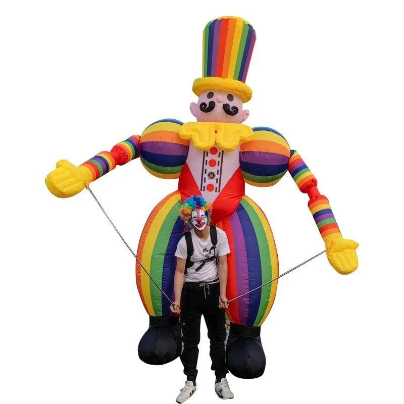 3m/3.5m Giant Inflatable Adult Carry Long Legged Clown Props for ...