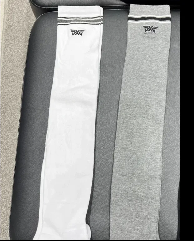 Golf socks Spring and Autumn sports over the knee socks with breathable cotton embroidery stockings for women