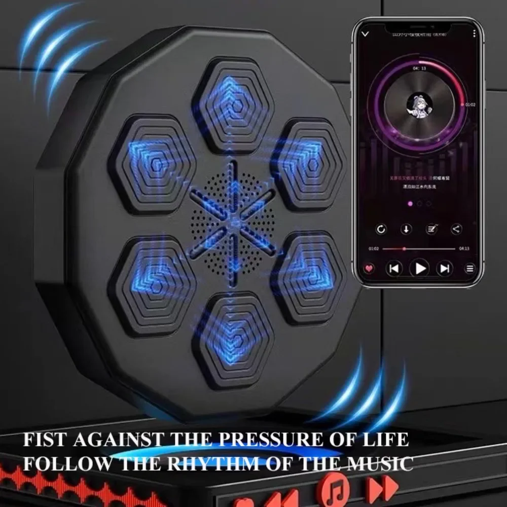 Smart Music Boxing Machine Wall Target LED Lighted Sandbag Relaxing Reaction Training Target For Boxing Sports Agility Reaction