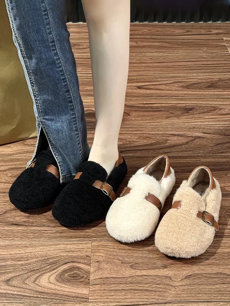 

Туфли женские с закрытым носком, кроссовки, лоферы на платформе, без застежки, круглый носок, повседневная обувь, без застежки, подходят ко всему