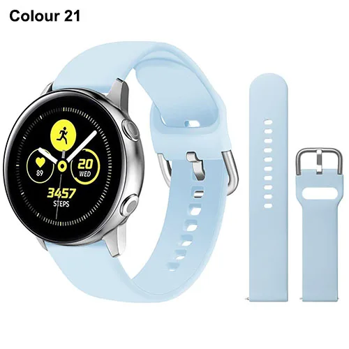 Versatile Silicone Smartwatch Band - 20mm/22mm Strap, Multiple Color Options