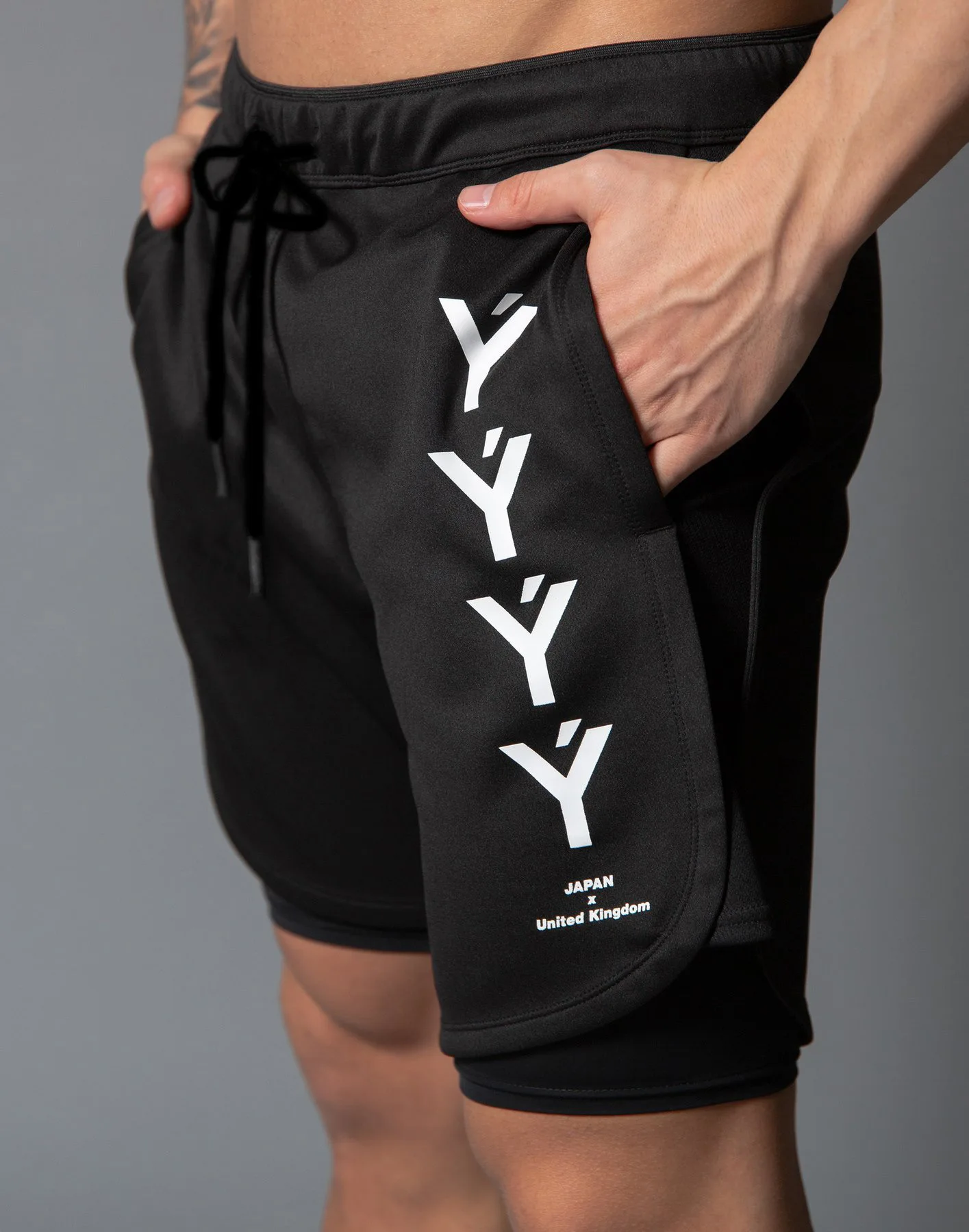 New Double Layer Shorts Men Summer Quick-drying Breathable Running Men Shorts Sports Training Fitness Short Pants