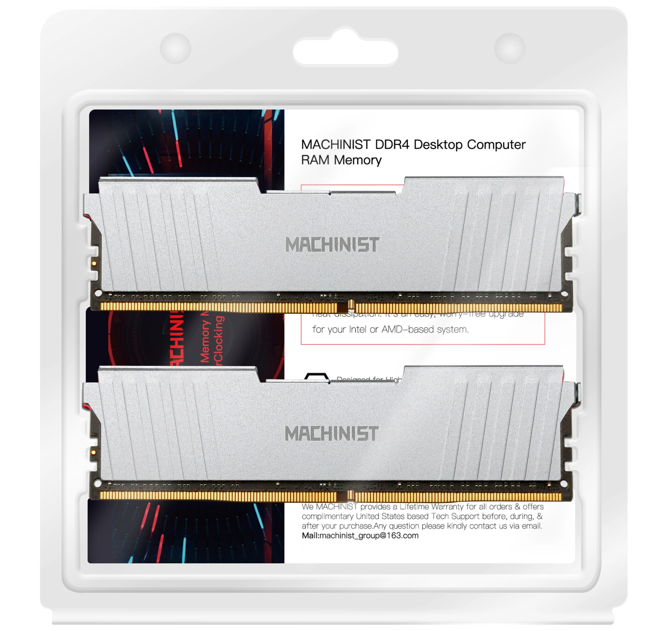 MACHINIST desktop ram memory 8GB 16GB 2133HMz 2666HMz 3200mhz Desktop Memory with Heat Sink DDR4 RAM PC DIMM for all motherboards