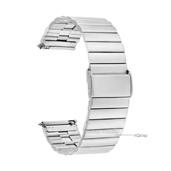 Quick Release Stainless Steel Watch Band in Black, Silver, and Rose Gold - 22mm (Steel color)