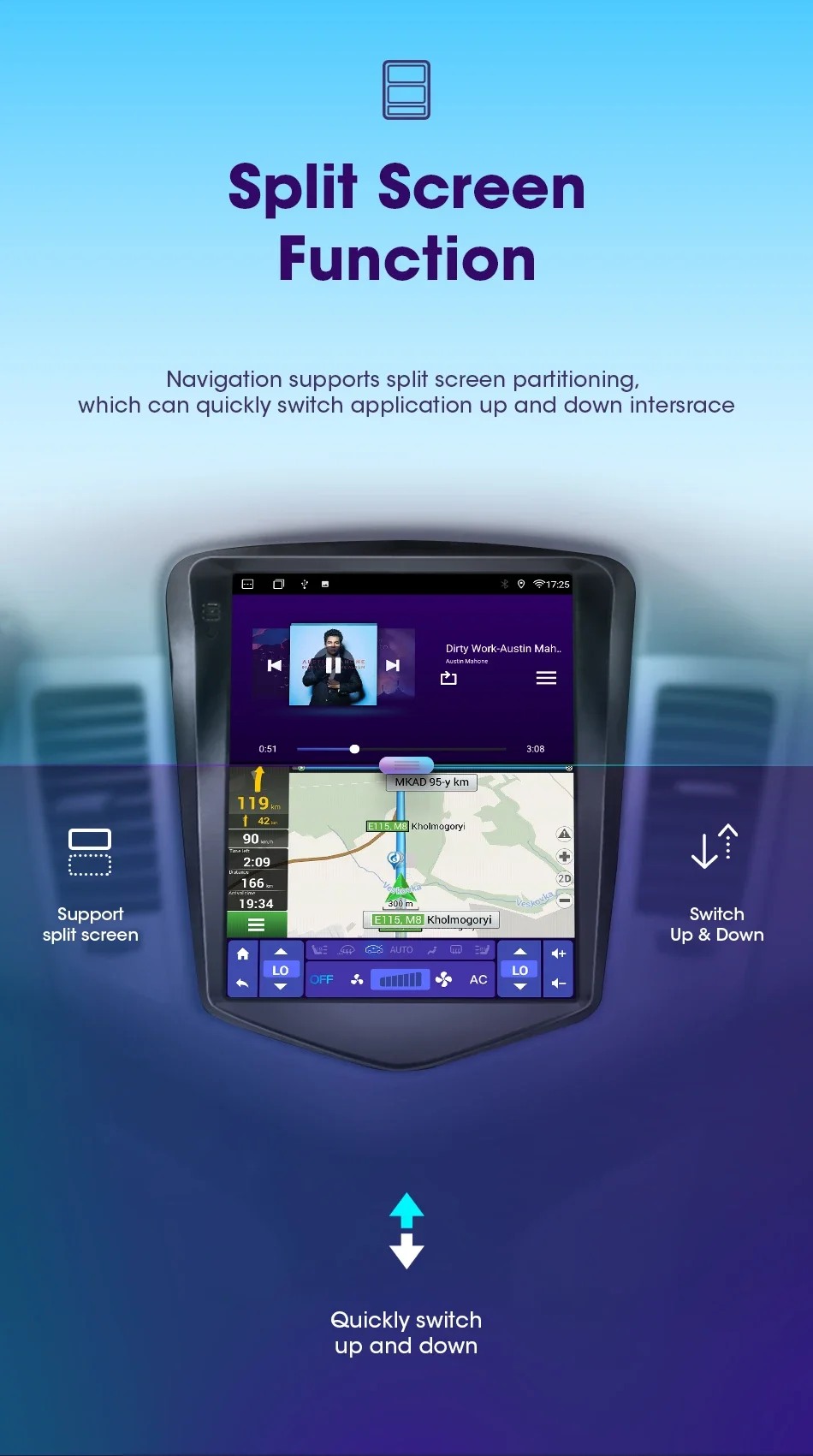 Srnubi 2Din 9,7 "Android Auto Stereo Drahtlose CarPlay Android Auto GPS WiFi BT Vertikale Bildschirm Für Chevrolet Cruze J300 2008-2012 – Detail 9