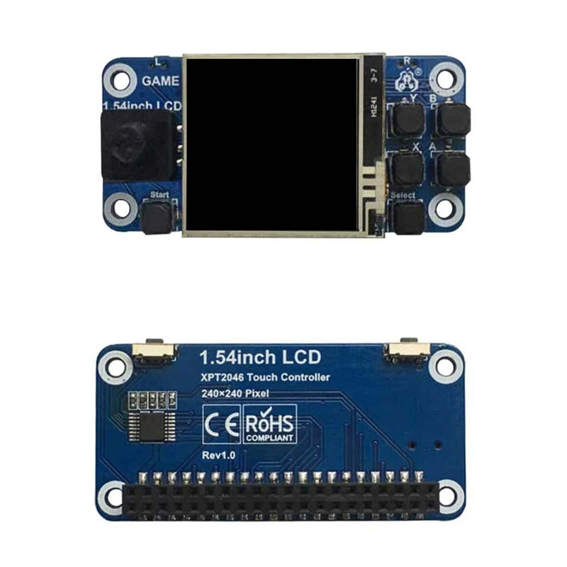 1.54 240X240 LCD Display Screen Module for RPI Raspberry Pi 4B/3B+/Zero2W/ZeroW Game Console Expansion Board F19E