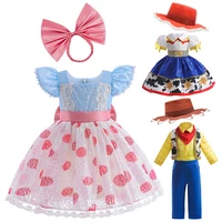 Kids Shepherdess Jessie Woody Cosplay Princess Dress Girls Halloween Birthday Costume Boys Carnival Party Cartoon Clothes