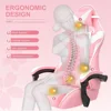 Computer Armchair Girlfriend Computer Gaming Chair Pink Gaming Chair With Footrest Sister Wife and Love (Pink) Desk Gamer Office 6