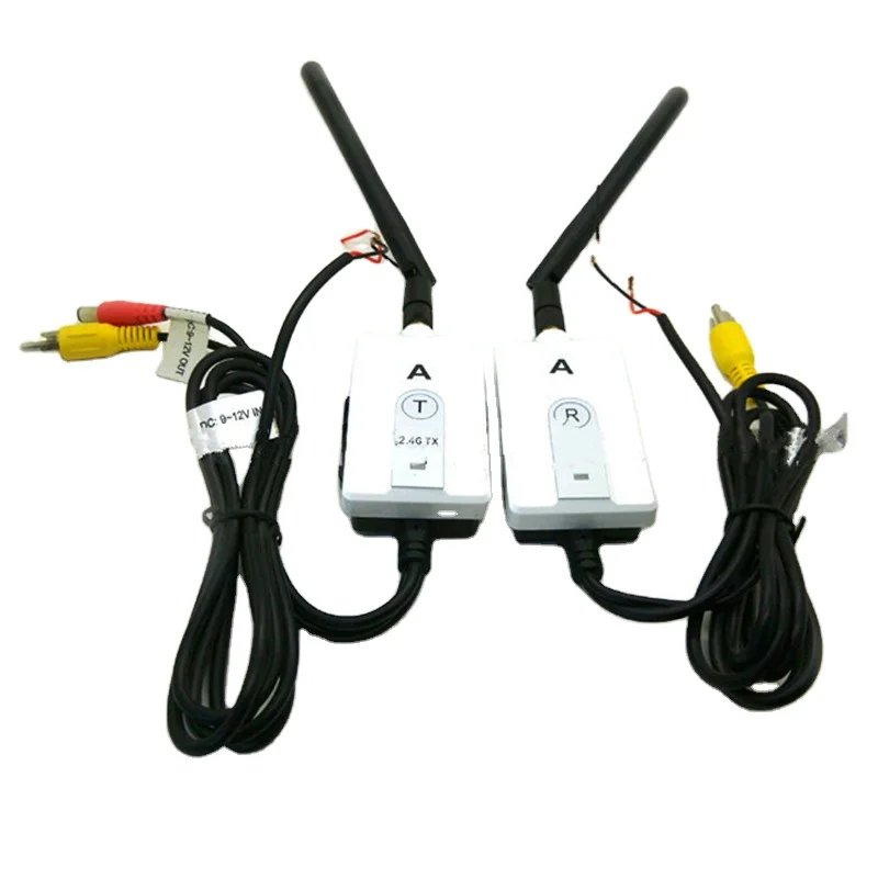 

NEW 2.4G Wireless Color RCA Video Transmitter and Receiver For 24V truck Vehicle Car Rear view DVD to Reverse Camera