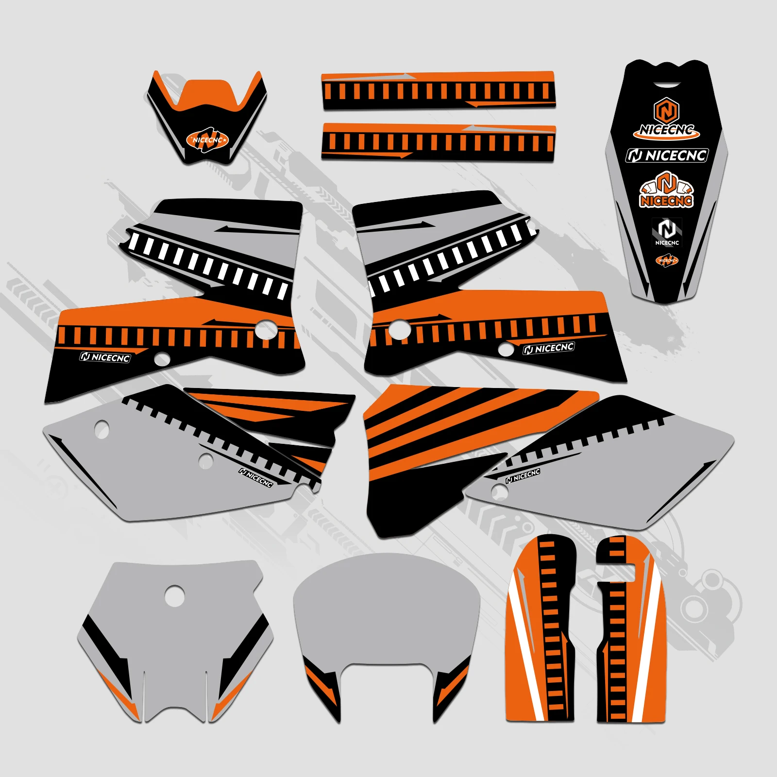 NICECNC Aufkleber für KTM SX 125 SX 250 SX 300 SXF 250 SX-F 350 SXF 450 2005 2006, Motocross-Grafik-Hintergrund-Aufkleber, individuell anpassbar – Detail 13