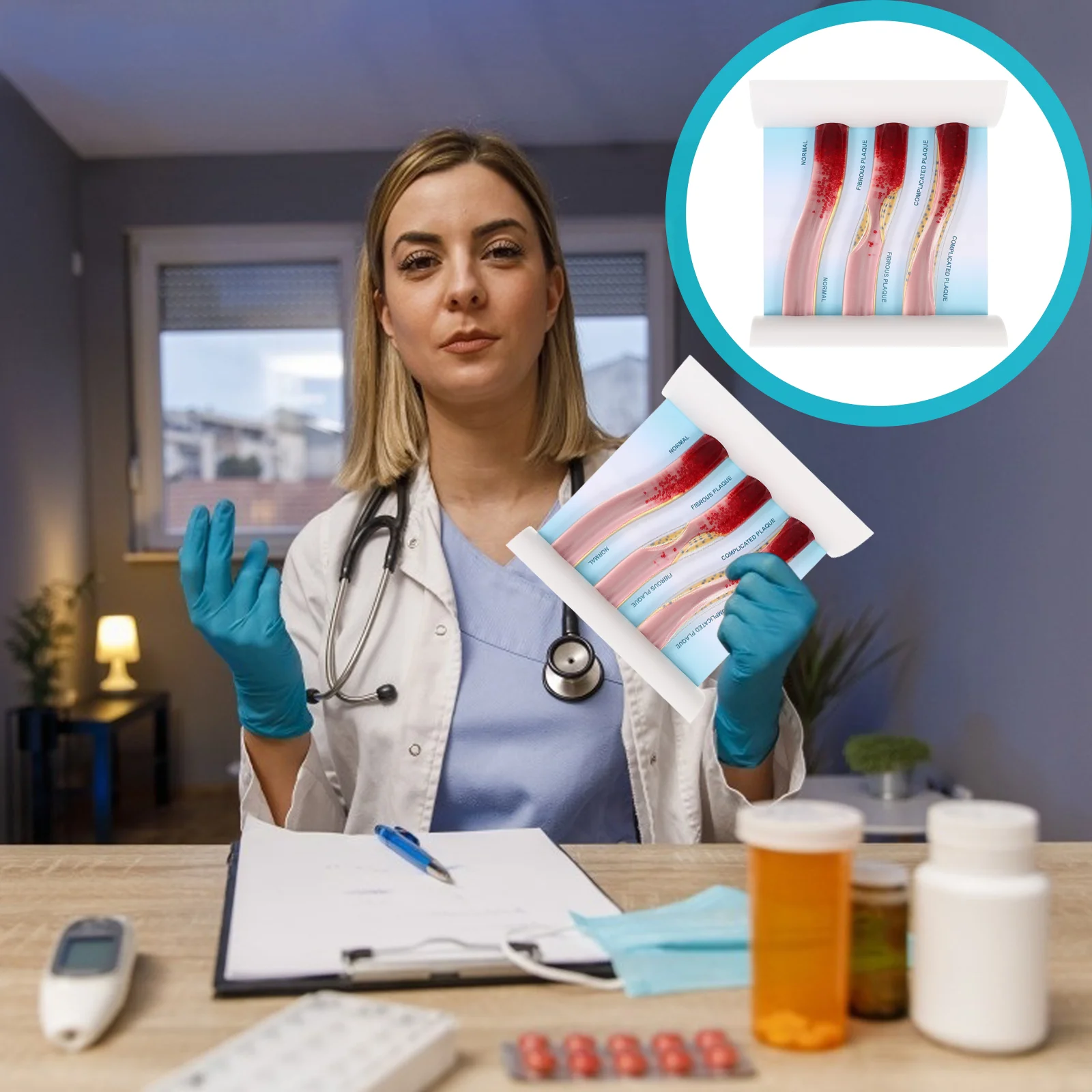 

Анатомическая модель человеческого тела, модель кровеносных сосудов с низкой плотностью Lipoprotein