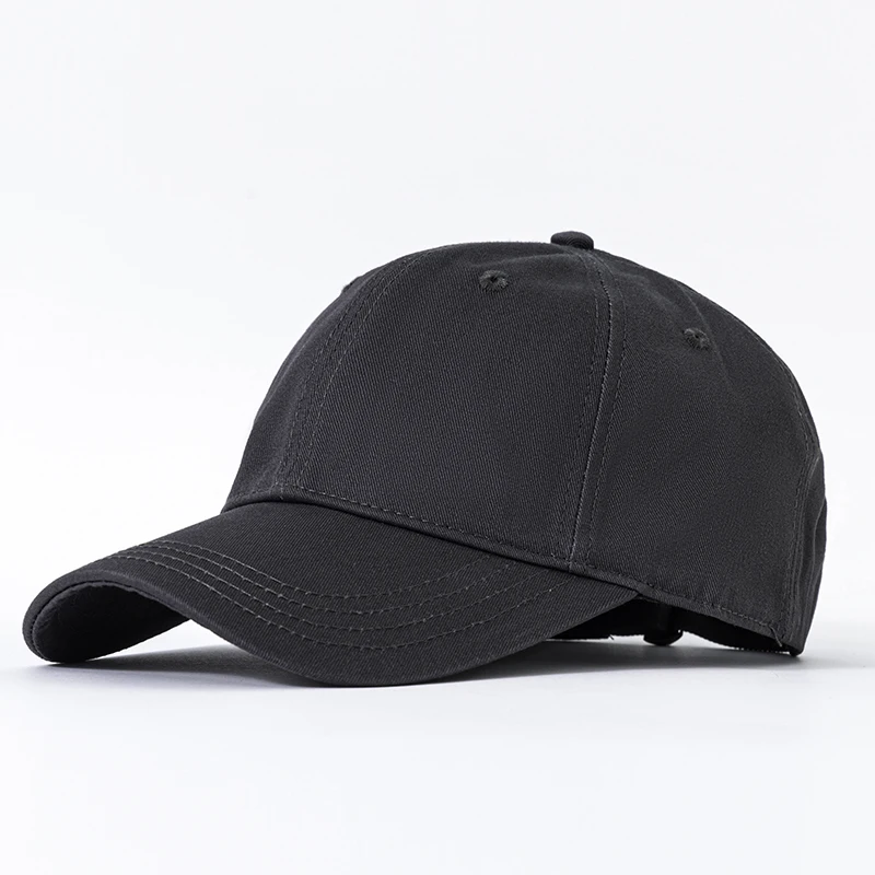 

Long Visor Solid Color Baseball Cap Big Head Men Caps Plus Size Sport Cap Large Size Sun Caps Adjustable 56-59cm 60-64cm