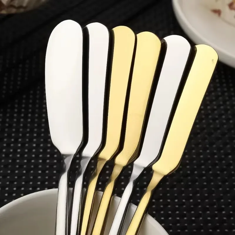 10/1PCS Stainless Steel Butter Knife Long Handle Cheese Bread Jam Cutter Multifunctional Western Food Tableware Kitchen Gadgets