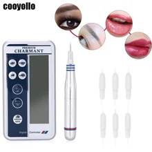 

Pro Charmant Machine Set Eyebrow Lip Eyeliner Tattoo Gun Permanent Makeup MTS Digital Pen + 6Pcs Microblading Cartridge Needles