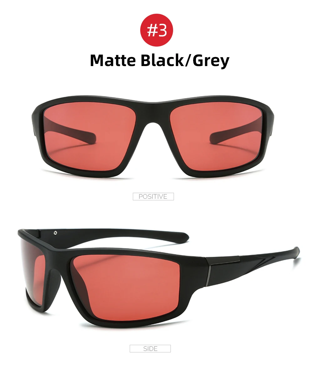 Fishing Sunglasses - Red Polarized TAC Goggles for Men  Women