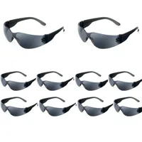 Lunettes de sécurité anti-buée pour hommes et femmes, lunettes de protection anti-rayures, degré porteurs, protection des yeux noires, travail, laboratoire, transparent, 10 pièces 2