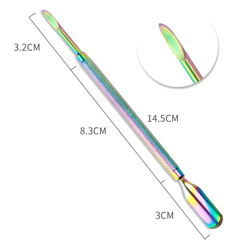 Stainless Steel Cuticle Pusher Manicure Tools 1Pc