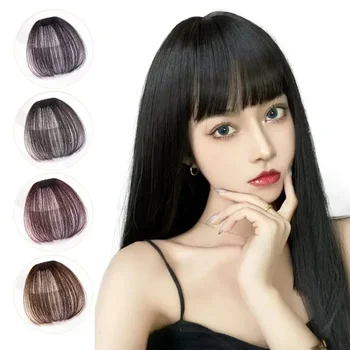 Capelli sintetici Air Bangs estensione Clip-In resistente al calore invisibile parrucchino donna naturale nero frangia fermaglio per capelli estensione dei capelli