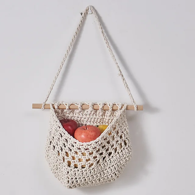 Függő Gyümölcskosár A Szekrény Alatt Kosár Szövött Háló Ajtó Mögött Gyümölcs Zöldségkonyhák Szervezőjének Tárolóhelye