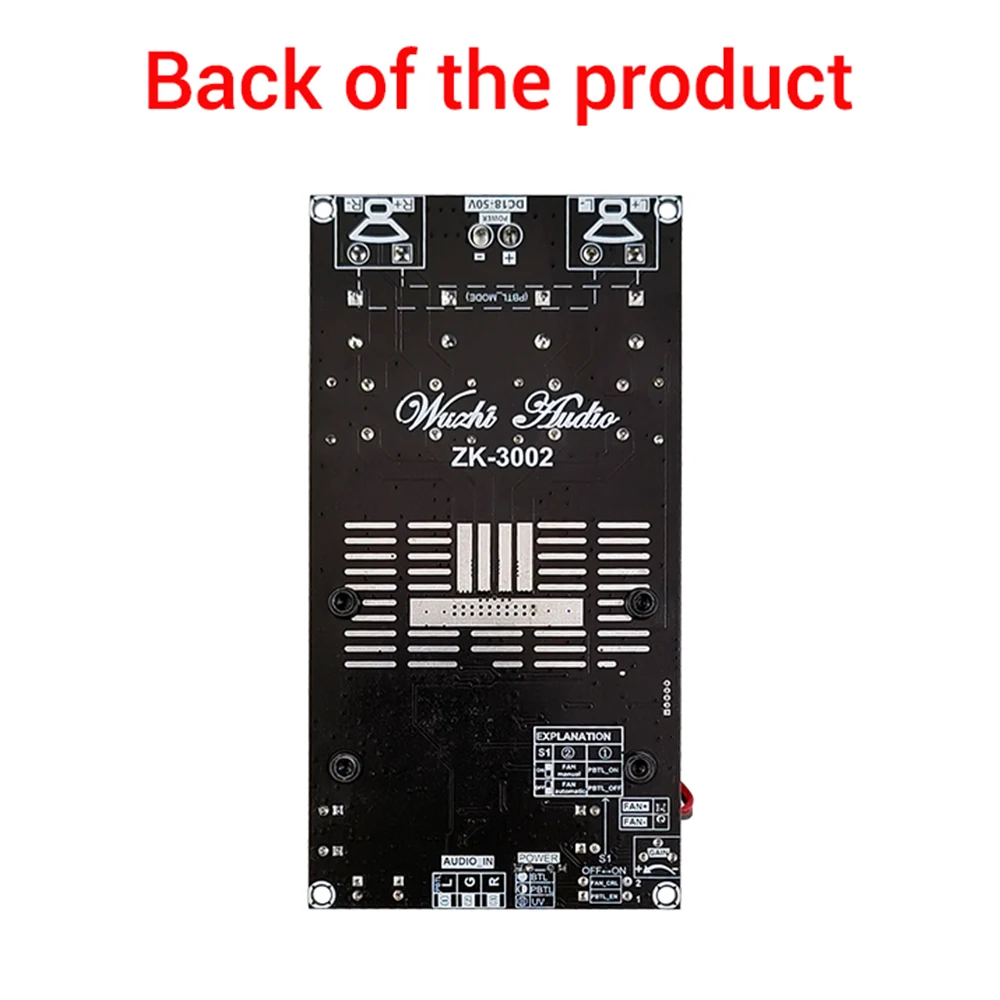 ZK-3002 TPA3255 순수 후면 레벨 디지털 앰프 보드 스테레오 300W x2 브리지 모노 600W AMP 우지 오디오 음악 앰프 보드