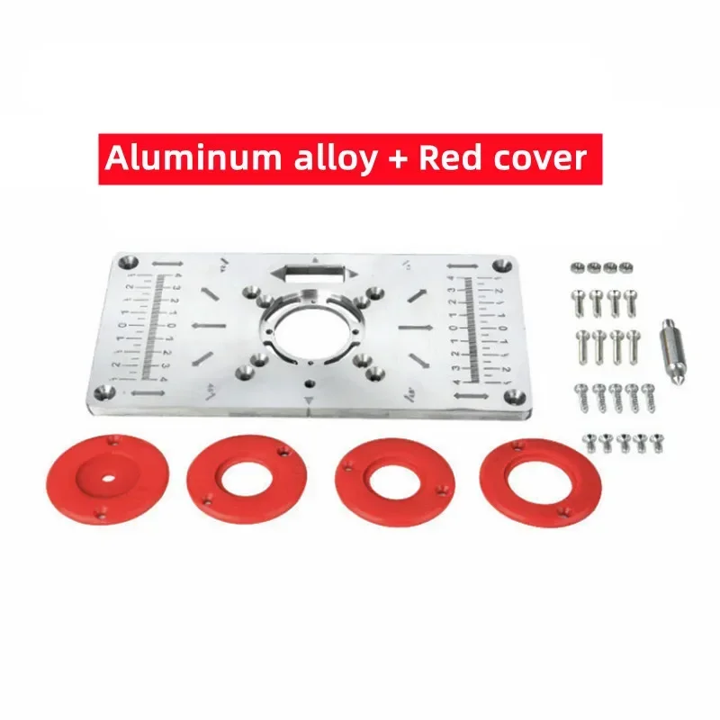Universal Router Table Insert Plate - 120x120mm Aluminum Alloy For Woodworking