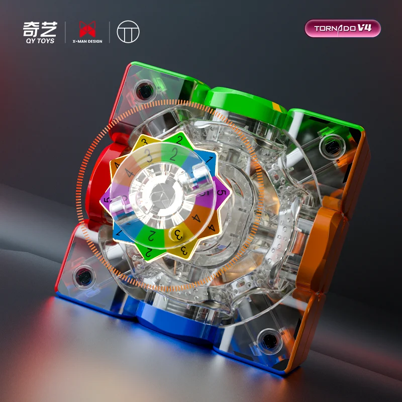 [Picube] QiYi XMD Tornado V4 Limited Edition 3x3 Transparent Flagship Version Magnetic Magic Speed Cube Puzzle Toys 5