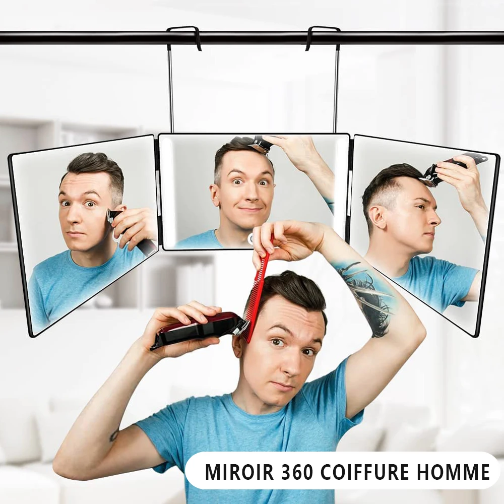 

led 3 way mirror self haircut 3 way mirror miroir 360 coiffure homme