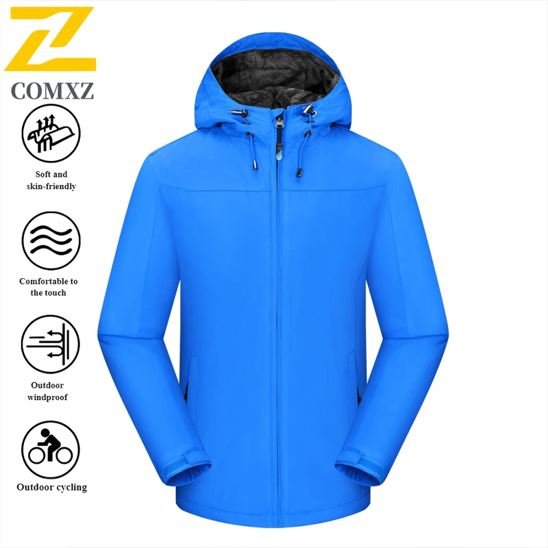 EiAO  Jacket Men's Thermal Ski Windproof Waterproof Winter Coat with Fleece Lining for Mountaineering Ice Fishing Extreme Cold