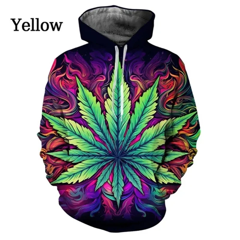 Sudadera con capucha con estampado 3D personalizado y colorido de hojas, moda urbana, informal, genial, para hombres y mujeres, ropa, tops