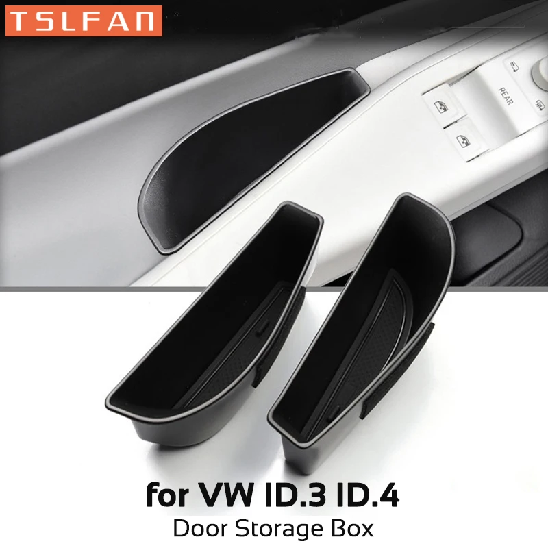 

Ящик для хранения дверных ручек автомобиля для Volkswagen VW ID.3 ID.4, лоток для передней и задней панели, органайзер для подлокотника, крышка, аксессуары для интерьера