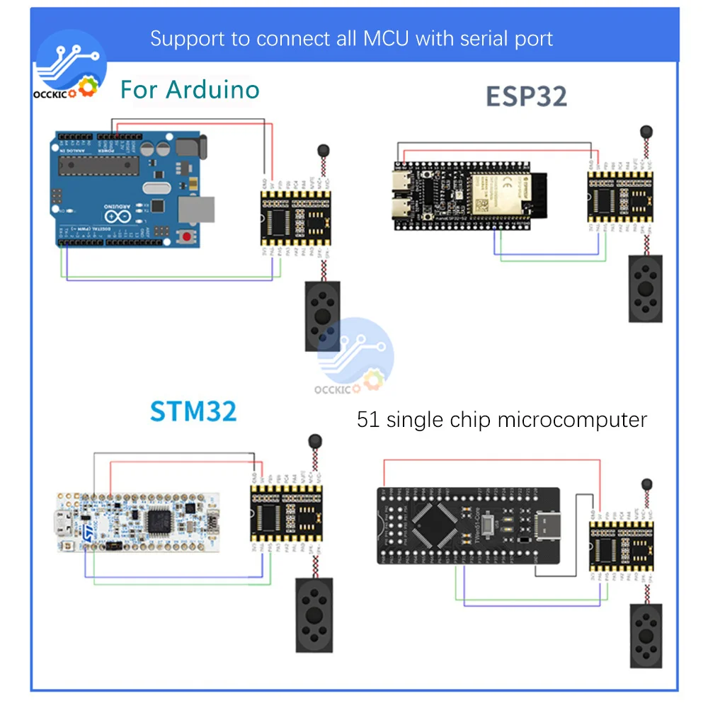 ASR PRO 코어 보드 개발 보드, 녹음 모듈, 음성 보드 모듈 보드, 다중 음성 방송 STC-LINK
