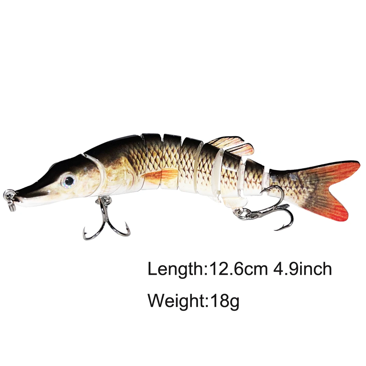 Proaovao Sinking 8 Segements Multi Jointed Swimbait Minnow Fishing Lures  For Mandarin Fish Pike Bass In Sea Lakes River Pond