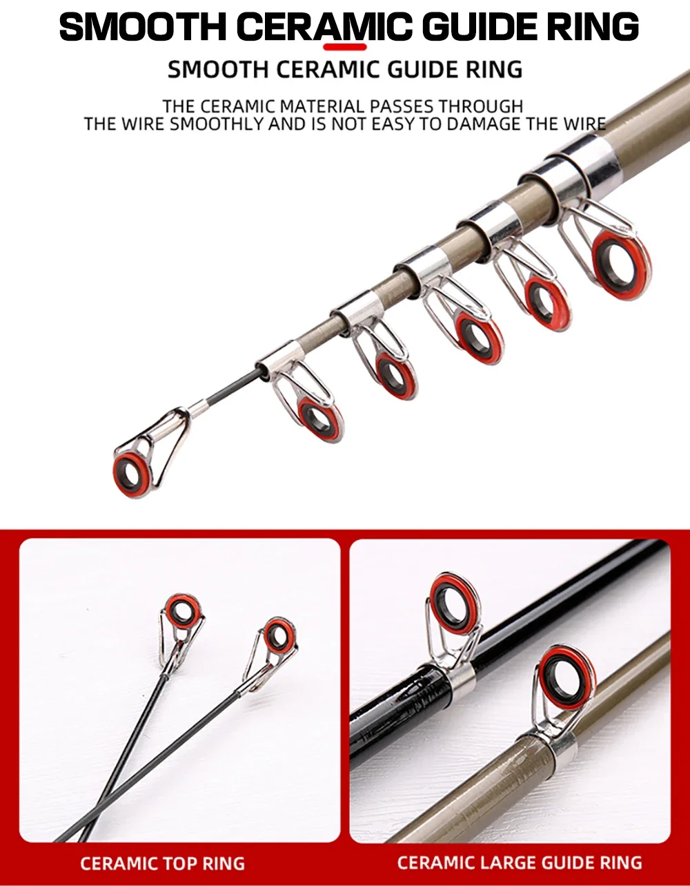 Fishing Pole Set Fishing Rod And Reel Combo Fishing Rod GHOTDA New Fishing Rod Reel Combo Portable Mini 1.3/1.6/1.8M Small and portable Fishing Rod and 17 + 1BB Baitcasting Reel Set