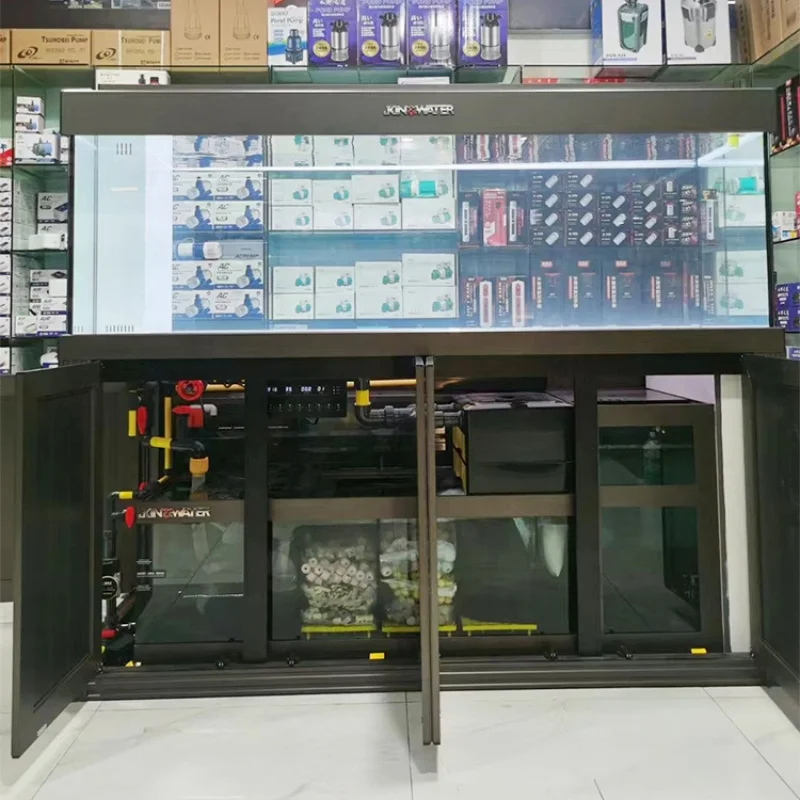 맞춤형 공장 제작 대형 초백유리 어항 알루미늄 베이스 캐비닛 대형 어류