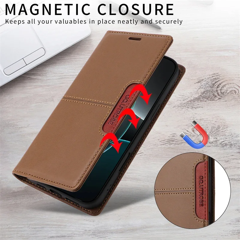 Premium Flip Leather Wallet Phone Case with Magnetic Closure – Protective Cover with Card Slots