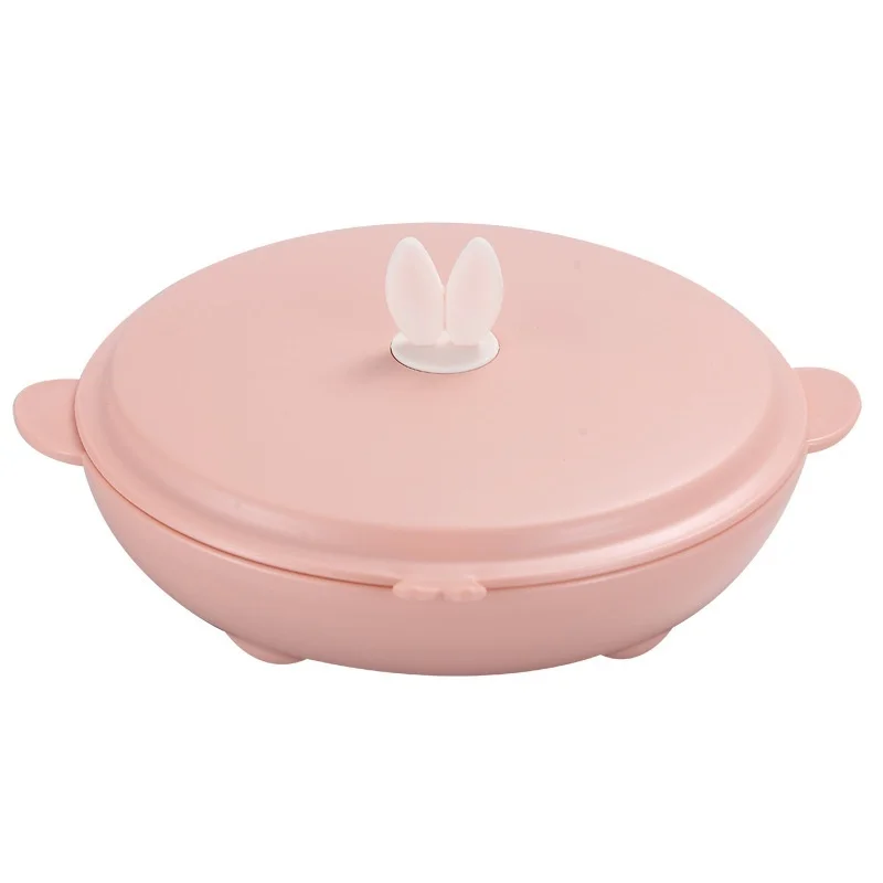 Household Portable Cute 304 Stainless Steel Children's Dinner Plate Grid Student Baby Tableware Rice Bowl Fast Food Plates: 3 - 5 Days Free Delivery Only UK