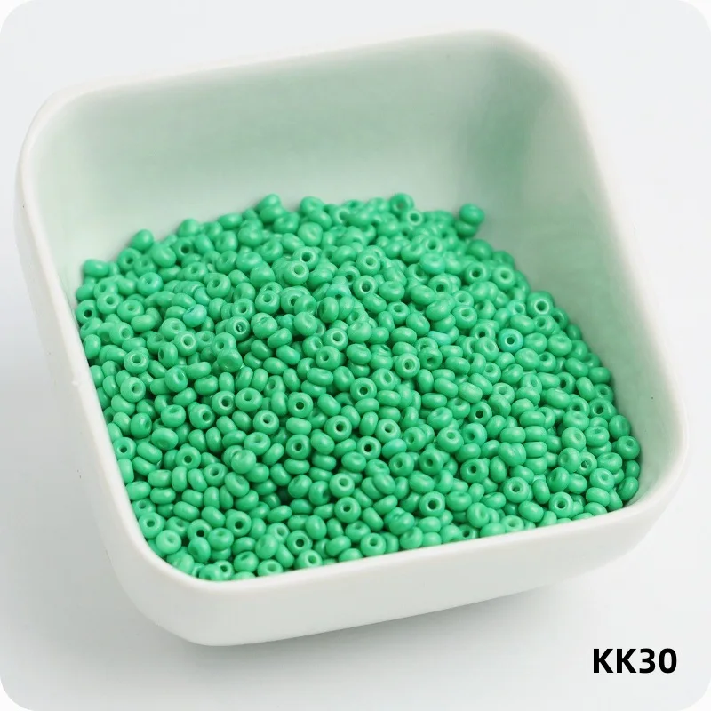 Durable Solid Color Glass Rice Beads