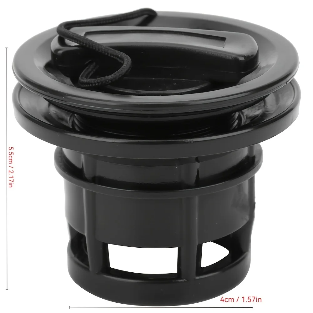 Nadmuchiwany zawór do kajaka, gumowej łodzi rybackiej, pontonu, deski surfingowej, SUP, czarny