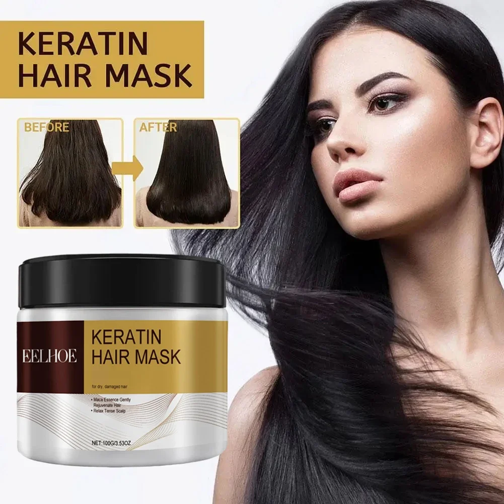 Hair Mask Collagen hair mask Repair Damage Frizzy Straighten Soft Smooth Moisturize Hair Treatment Hair Restore Cream Care