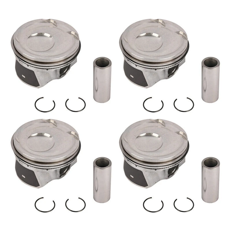 

4 PCS Car Piston & Rings Kit Silver Metal Automotive Supplies FITS For Ford Focus Mustang Lincoln MKC 2.3L 2015-2019 EJ7Z6108E