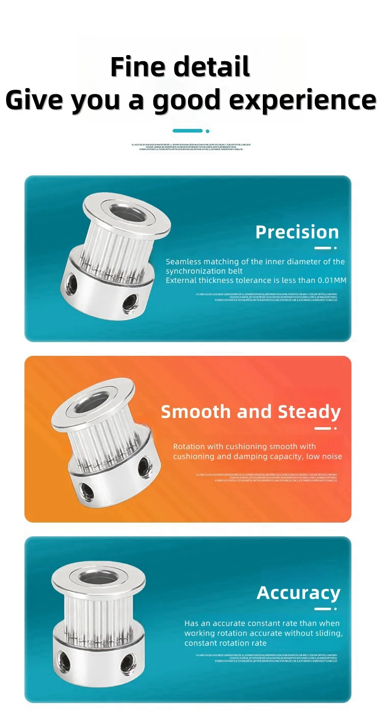 Description Picture 6 of item2GT Timing pulley 20 teeth K-Type Bore 3/3.17/4/5/6/6.35/8mm belt width 6/9/10/15mm 20Teeth 3D printed parts