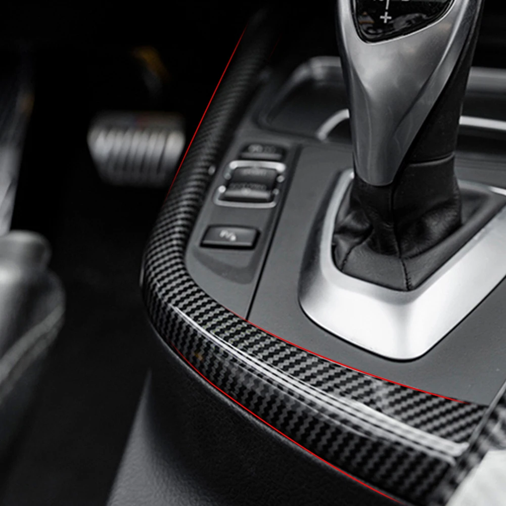 Auto Mittelkonsole Gangschaltung Panel Aufkleber L-Form Abdeckung Für BMW 3 4er F30 F31 F32 F36 3GT 320i 13-19 Links Hand Fahrer